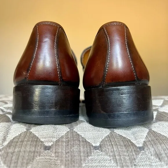 Magnanni Brown Leather Classic Penny Loafer Slip On Shoes Men’s Size 9 M 14658