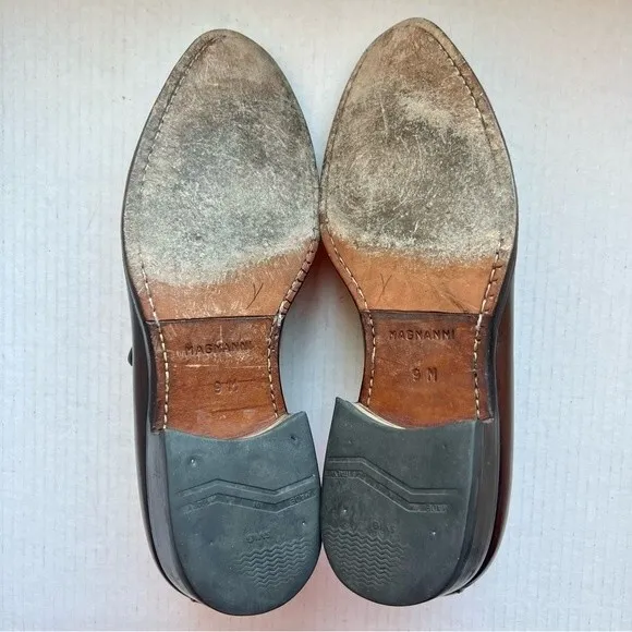 Magnanni Brown Leather Classic Penny Loafer Slip On Shoes Men’s Size 9 M 14658