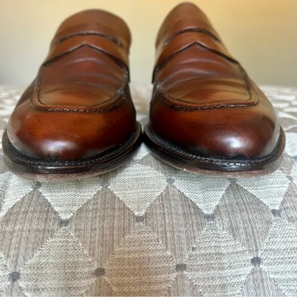 Magnanni Brown Leather Classic Penny Loafer Slip On Shoes Men’s Size 9 M 14658