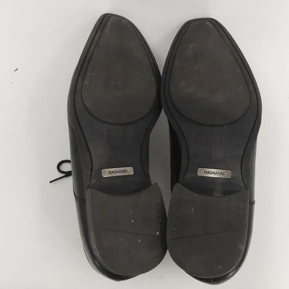 Magnanni‎ for Neiman Marcus Black Leather Lace Up Shoes Derby Men's 10