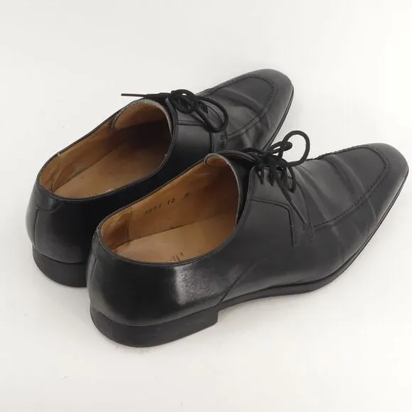 Magnanni‎ for Neiman Marcus Black Leather Lace Up Shoes Derby Men's 10