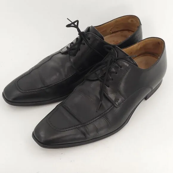 Magnanni‎ for Neiman Marcus Black Leather Lace Up Shoes Derby Men's 10