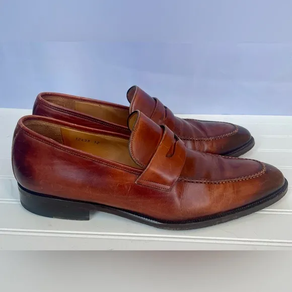 Magnanni Leather Slip on Loafer Dress Shoes, Men’s Size 12 (EU 46), style 12438