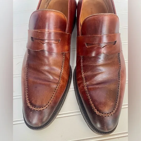 Magnanni Leather Slip on Loafer Dress Shoes, Men’s Size 12 (EU 46), style 12438