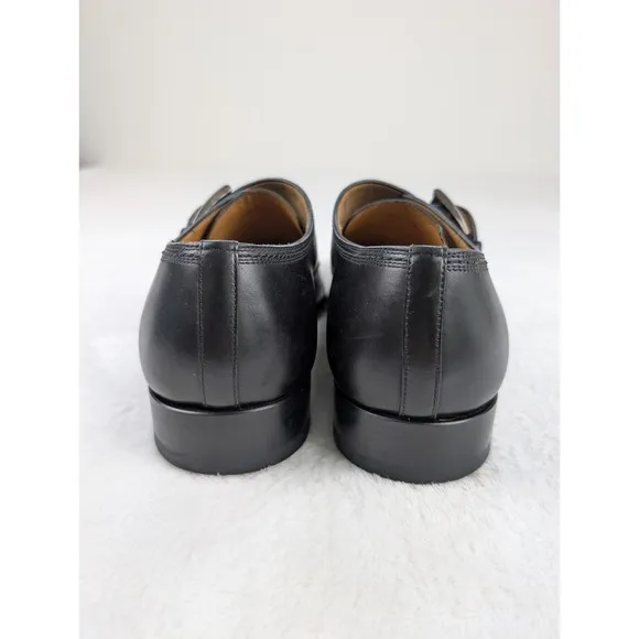 Magnanni Lennon Single Monk Strap Dress Shoes Mens 8M Black Leather 21447