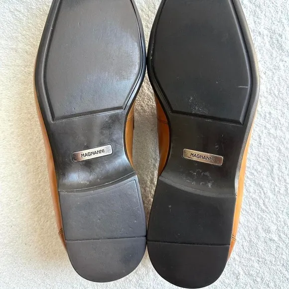 Magnanni 'Lino' Buckle Bit Loafer Shoes Brown Mens Size 8 M US MSRP $325