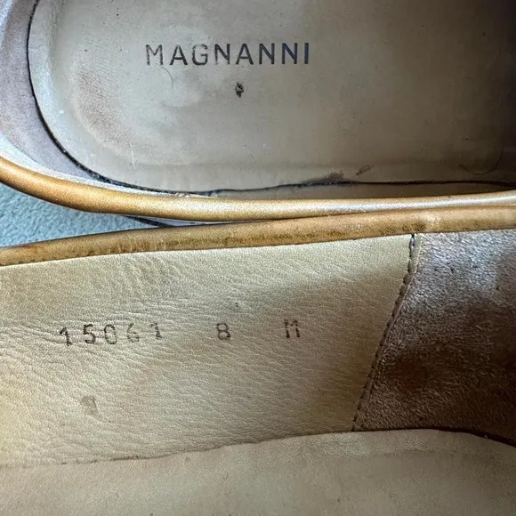 Magnanni 'Lino' Buckle Bit Loafer Shoes Brown Mens Size 8 M US MSRP $325