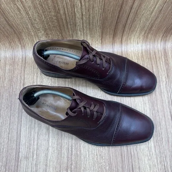 MAGNANNI Mahogany Cap Toe Lace Up Mens size 10.5 (4026) Dress Shoes