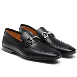Magnanni🔴Rafa II Apron Toe Bit black Leather Loafer Dress shoes men’s 10 NEW