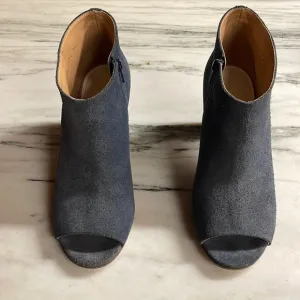 Maison Martin Margiela Blue Suede Peep-toe heel, side zip size 36.5 (6.5)