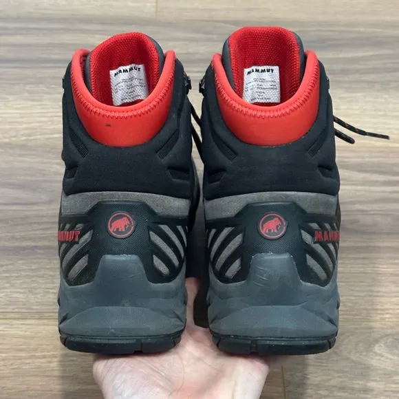 Mammut Alnasca Pro II Mid GTX Mens Approach in Black/Gray/Red - Size 12.5