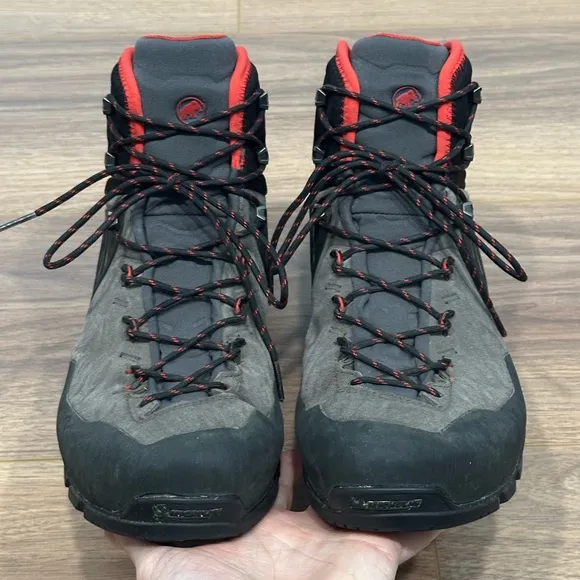Mammut Alnasca Pro II Mid GTX Mens Approach in Black/Gray/Red - Size 12.5