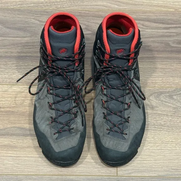Mammut Alnasca Pro II Mid GTX Mens Approach in Black/Gray/Red - Size 12.5