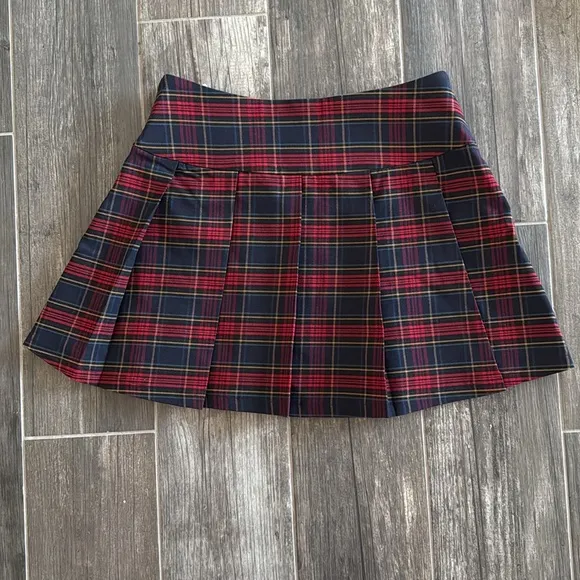 Mango Plaid Pleated Mini Skirt – XS – Preppy Schoolgirl Style