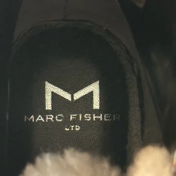MARC FISHER LTD - SIZE: 8.5- Izzie Shearling Leather Lug Sole Winter Boots -NEW!