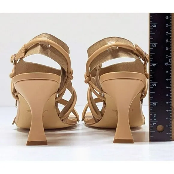 Marc Fisher LTD Women's Dayne Natural Square Toe Dress Sandals Size 10 MSRP $130