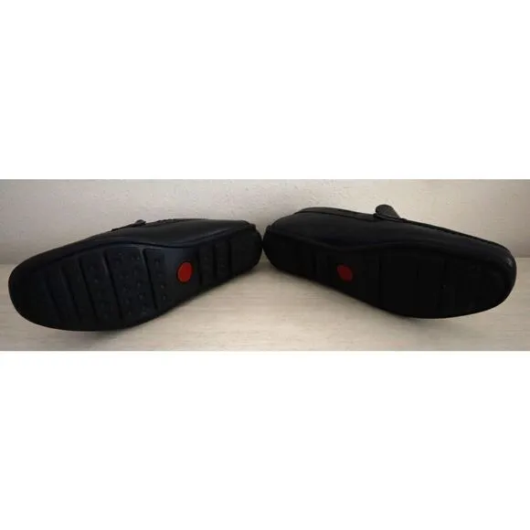 Marc Joseph New York Men Sz 8.5 Black Grainy Leather Nebraska Loafers Shoes