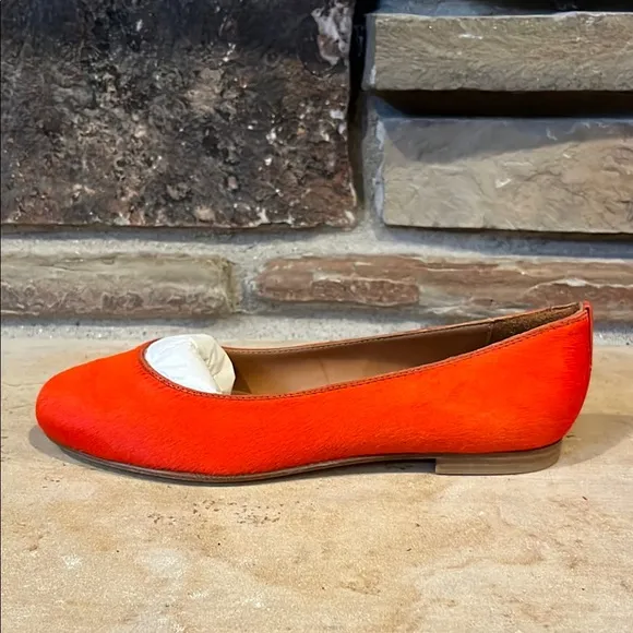 Margaux The Classic Limited Edition Vermillion Calf Hair Leather Ballet Flats