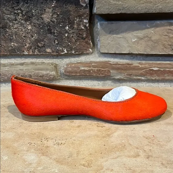 Margaux The Classic Limited Edition Vermillion Calf Hair Leather Ballet Flats