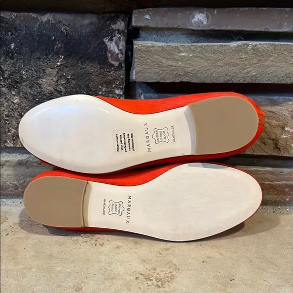Margaux The Classic Limited Edition Vermillion Calf Hair Leather Ballet Flats