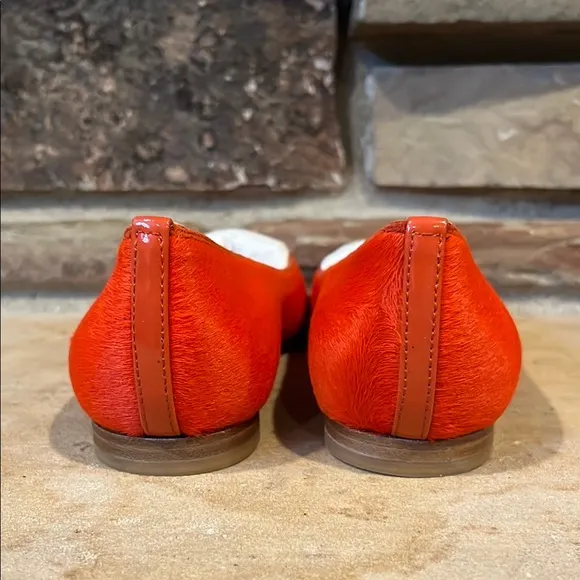 Margaux The Classic Limited Edition Vermillion Calf Hair Leather Ballet Flats