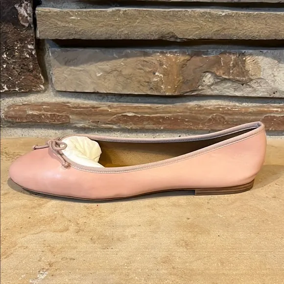 Margaux The Demi Pink Nappa Leather Bow Ballet Flats