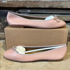 Margaux The Demi Pink Nappa Leather Bow Ballet Flats