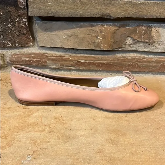 Margaux The Demi Pink Nappa Leather Bow Ballet Flats