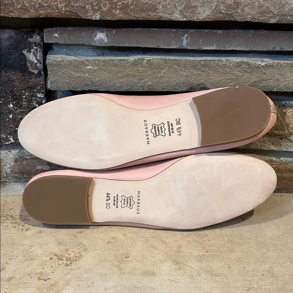 Margaux The Demi Pink Nappa Leather Bow Ballet Flats