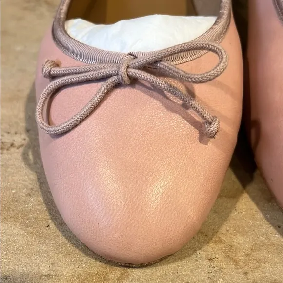 Margaux The Demi Pink Nappa Leather Bow Ballet Flats