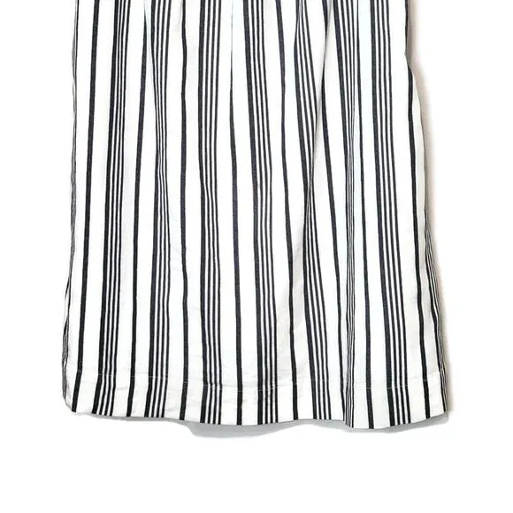 Marine Layer Short Sleeve Off The Shoulder Stripe Blue White Mini Dress Size M