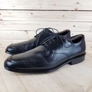 MARKS &amp; SPENCER Collezione Black Leather Oxfords Dress Shoes Lace-up 44.5 EUR