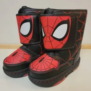 Marvel Black and Red Spiderman Winter Boots - Little Boys Size 7 NEW