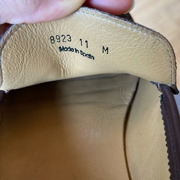 Maus &amp; Hoffman Men's Loafers Size 11 M Brown Leather Slip On Dress Shoes Spain