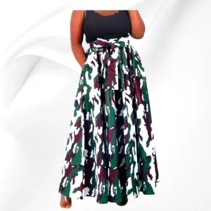 Maxi Skirt - Ankara - Camo Print