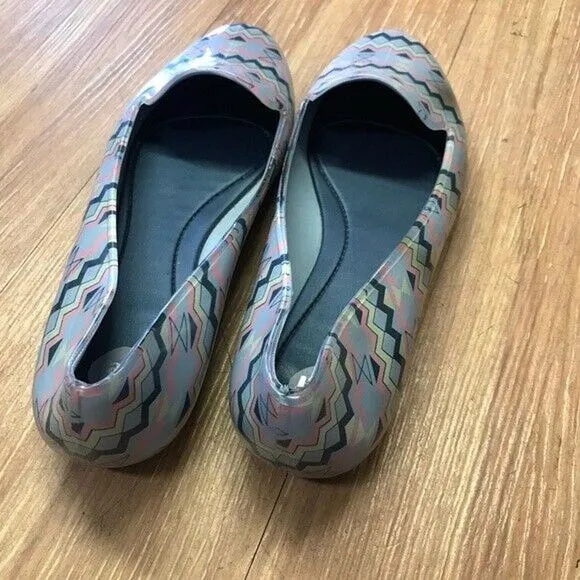 Mel by Melissa Mini Dreamed Womens Shoes Size 8 Glow Loafers Jelly Geometric
