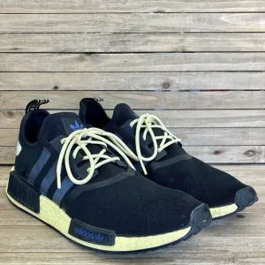 Mens Adidas NMD R1 Core Black Pulse Yellow Athletic Sneakers Shoes Size 11 D GUC