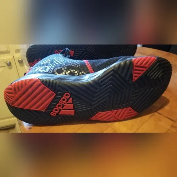 Men's Adidas Ownthegame basketball black red sneakers shoes size 12