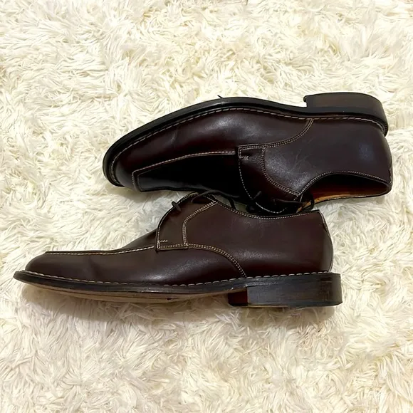 Men’s Bachrach Italian Leather Oxford Dress Shoes, Leather Soles and Upper, 9