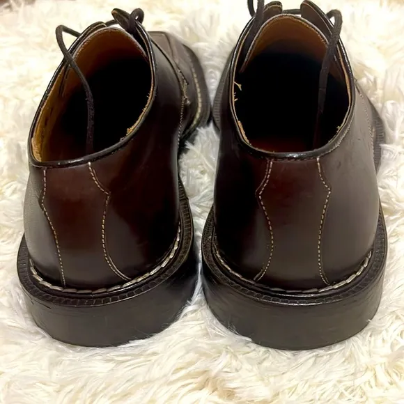 Men’s Bachrach Italian Leather Oxford Dress Shoes, Leather Soles and Upper, 9