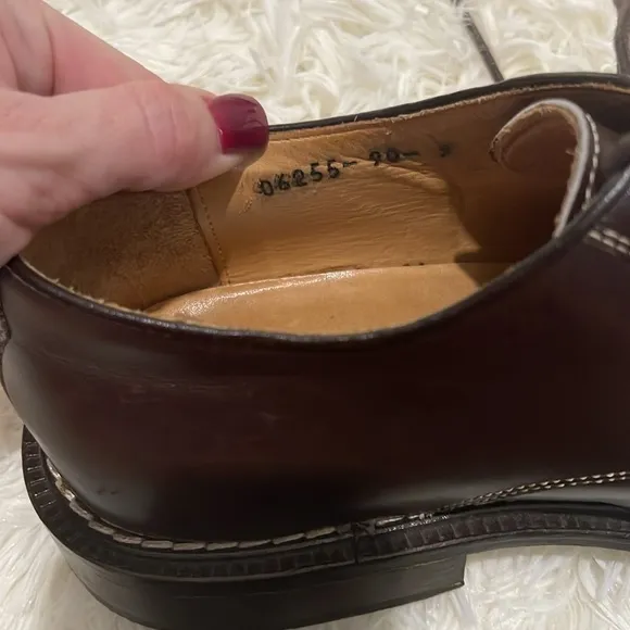 Men’s Bachrach Italian Leather Oxford Dress Shoes, Leather Soles and Upper, 9