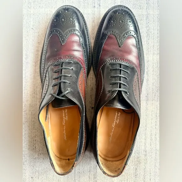 Men's Black and Brown Leather Shoes