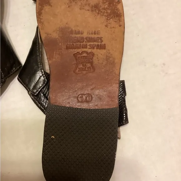 Men's Black Leather Sandals