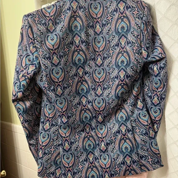 Men's Blue Paisley Blazer