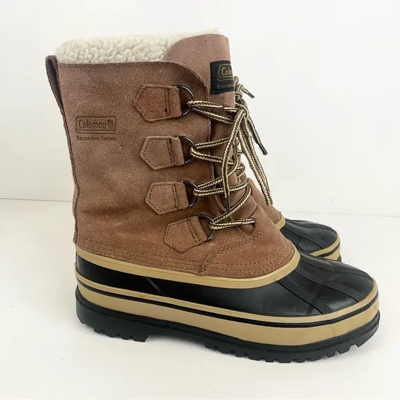 Men’s Coleman Fleece Lined Winter Lace Up Boots Mens Size 7