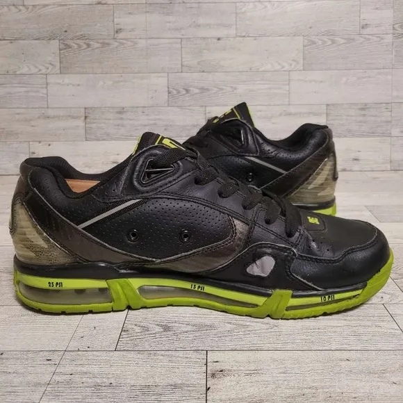 Men's DC Shoes Versa Flex 2 Black Green Monster Energy Skateboard Sneakers Sz 12