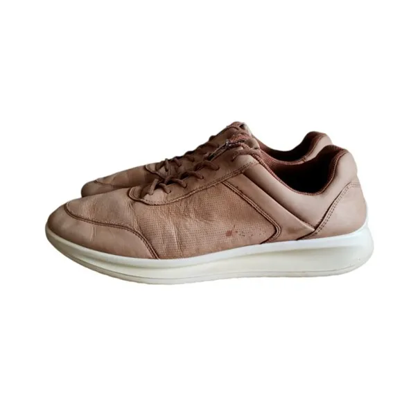 Men’s Ecco Aquet Tie Oxford Shoes Size 9 EU 43 Beige Shoes Sneakers