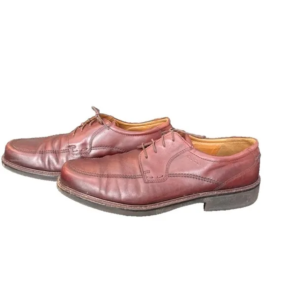 Men's Ecco Brown Leather Oxford Shoes EU Size 50/ US Size 16