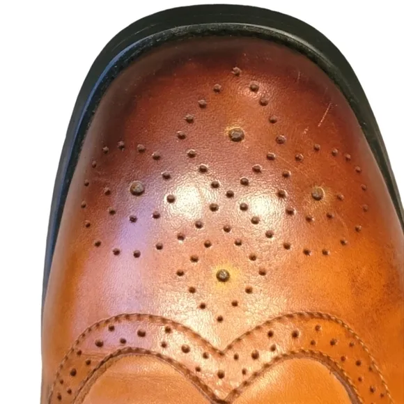 Men's Genuine leather Wingtip Oxford Lace up Dress Shoes