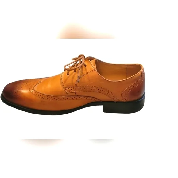 Men's Genuine leather Wingtip Oxford Lace up Dress Shoes